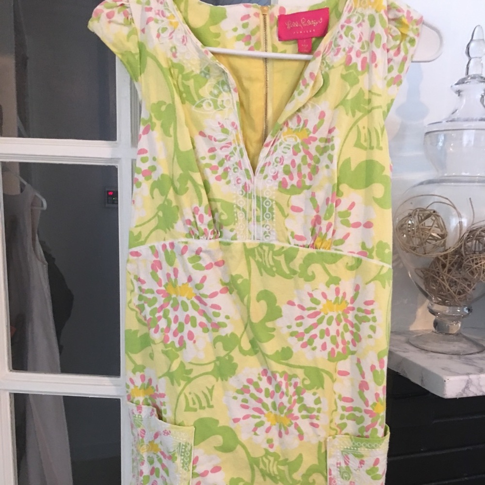 COPY - Lily Pulitzer Jubilee Yellow Floral Shift …